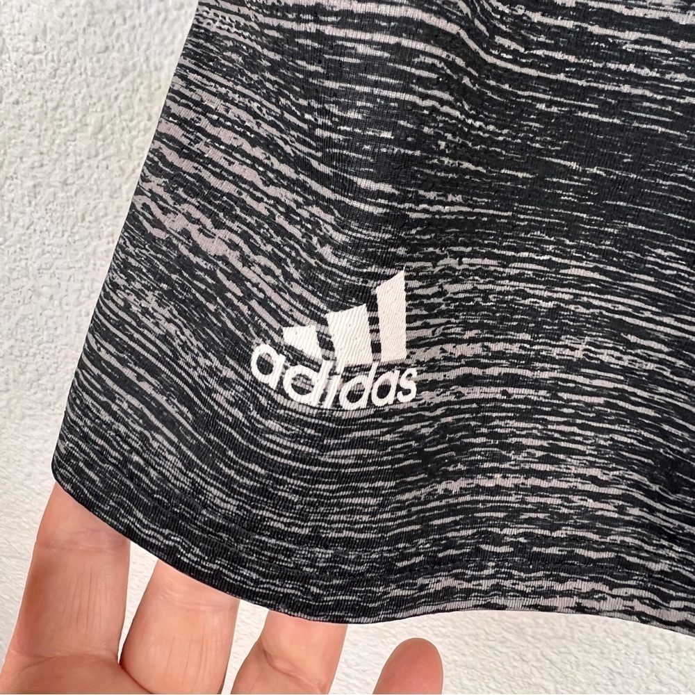 ADIDAS BASKETBALL TEAM SHORTS. Red Hawk (?) Logo. Black & white space dyed. XL - Picture 7 of 8